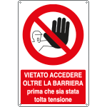 1819X - Cartello vietato accesso togliere tensione