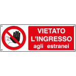 1854KS - Etichetta adesiva vietato ingresso agli estranei