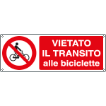 1875KS - Etichetta adesiva vietato transito biciclette
