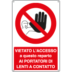 1894X - Cartello divieto accesso in reparto a portatori lenti