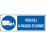 1909KS - Etichetta adesiva veicoli a passo d'uomo