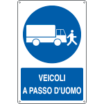 1909X - Cartello obbligo veicoli a passo d'uomo