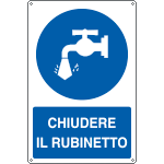 1916X - Cartello obbligo chiudere il rubinetto
