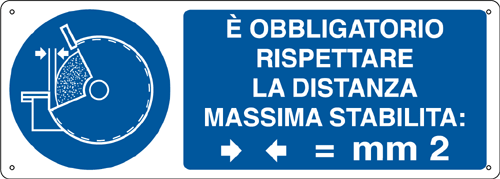 1920KS - Etichetta obbligo rispettare distanza mass stabilita