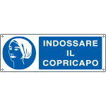 1954KS - Etichetta adesiva obbligo indossare il copricapo