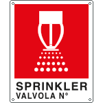 20151W - Cartello sprinkler valvola N.