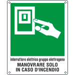 20166X - Cartello interruttore elettrico