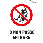 2211S - etichetta per vetri io non posso entrare