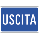 3124S - Etichetta adesiva USCITA