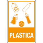 3501S - etichetta autoadesiva rifiuti"PLASTICA"