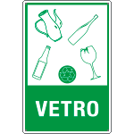 3504S - etichetta autoadesiva rifiuti"VETRO"