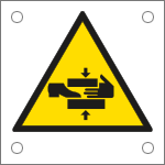 49634M - Cartello pericolo schiacciamento mani e piedi