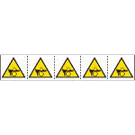 49643MS - foglio n.5 etichette adesive 60x60 schiacciamento dita