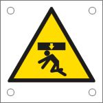 49644M - Cartello pericolo schiacciamento persona da alto