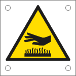 49650N - Cartello alluminio pericolo emissione calore