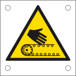 49667N - Cartello alluminio pericolo nastro trasportatore