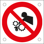 49760M - Cartello alluminio divieto inserire mani ingranaggi