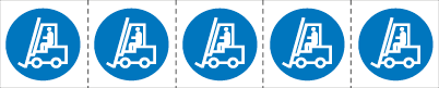 49884MS - foglio n.5 etichette adesive 60x60 Obbligo carrelli elevatori