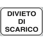 5650J - Cartello alluminio Divieto di Scarico