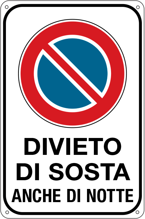 56610Y - Cartello Sosta vietata anche di notte