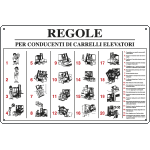 5670J - Cartello Regole per conducente carrelli elevatori