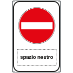 5680K - Cartello divieto di accesso Spazio scrivibile