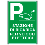 5689Y - Cartello parcheggio stazione di ricarica per veicoli elettrici