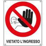 611202K - Cartello divieto vietato l'ingresso