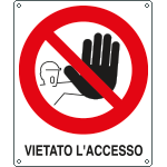 611203X - Cartello divieto vietato l'accesso
