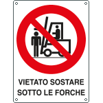 622701KS - Etichetta adesiva vietato sostare sotto le forche