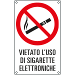 630103KS - Etichetta vietato l'uso di sigarette elettroniche