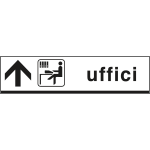 6807A - Cartello alluminio UFFICI avanti