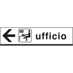 6808L - Cartello alluminio UFFICIO sinistra