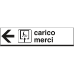 6813L - Cartello alluminio CARICO MERCI sinistra