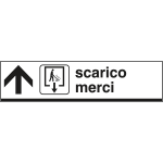 6814A - Cartello alluminio SCARICO MERCI. avanti