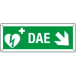 720908K - Cartell. all. "DAE freccia Giu'/Destra"