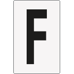8666BN - Cartello lettera F per contrassegnare
