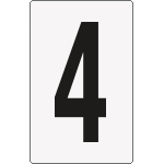 8904BN - Cartello numero 4 per contrassegnare