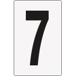 8907BN - Cartello numero 7 per contrassegnare