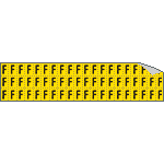 901F - Foglio n.60 etichette adesive G/N lettera F