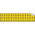 901J - Foglio n.60 etichette adesive G/N lettera J