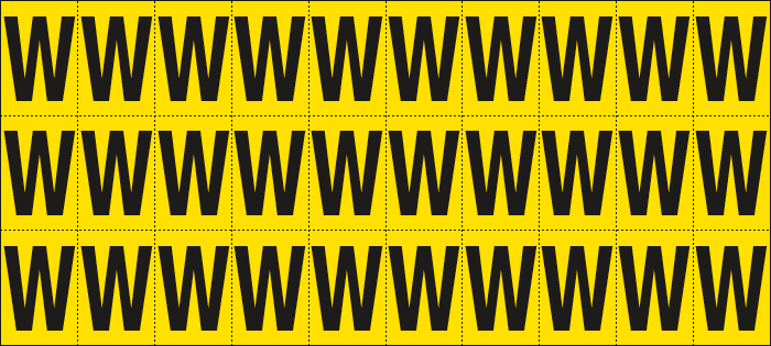 902W - Foglio n.30 etichette adesive G/N lettera W