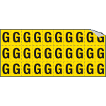 903G - Foglio n.30 etichette adesive G/N lettera G