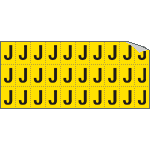 903J - Foglio n.30 etichette adesive G/N lettera J