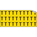 903T - Foglio n.30 etichette adesive G/N lettera T