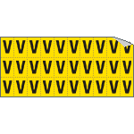 903V - Foglio n.30 etichette adesive G/N lettera V