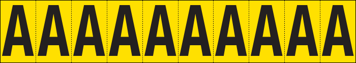 904A - Foglio n.10 etichette adesive G/N lettera A