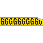 904G - Foglio n.10 etichette adesive G/N lettera G