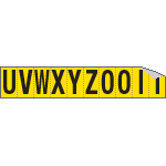904UZ - Foglio n.10 etichette adesive G/N lett.da U a Z