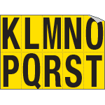 905KT - Foglio n.10 etichette adesive G/N lett.da K a T